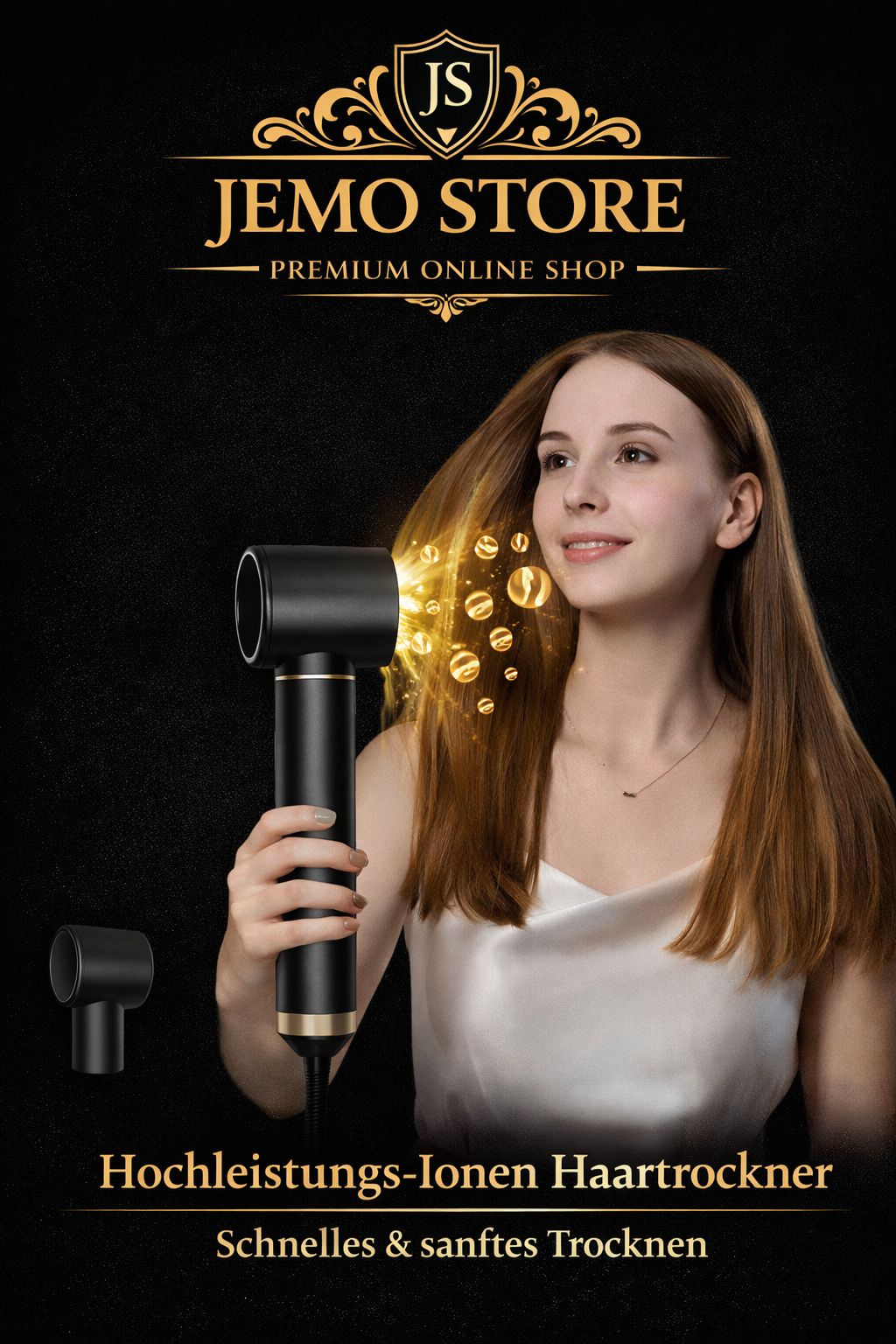 5-in-1 Haarstyler Set – Föhn, Lockenstab & Volumenbürste | Salon Styling Zuhause